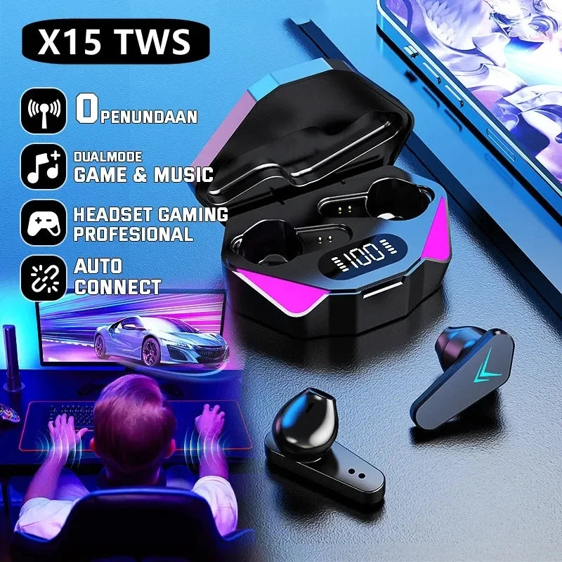 Fone Gamer X15 TWS Wireless Earphone 5.3 Bluetooth: Liberdade e Imersão para Sua Experiência de Jogo - IA De Ofertas 