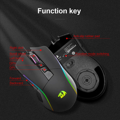Mouse Gamer RedWolf G105 RGB - Precisão e Estilo para Sua Jogatina - IA De Ofertas