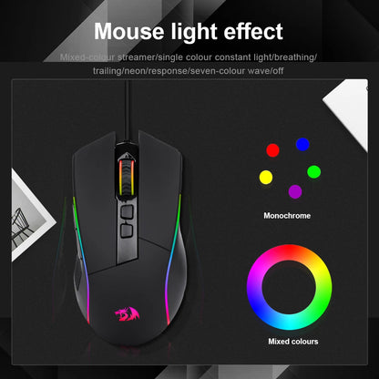 Mouse Gamer RedWolf G105 RGB - Precisão e Estilo para Sua Jogatina - IA De Ofertas