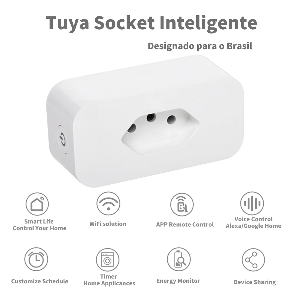 Tomada Inteligente WiFi 16A: Controle e Automação para sua Casa - IA De Ofertas