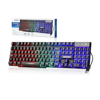 Teclado Gamer Semi-mecânico RGB LED Retroiluminado Computador PC Original - IA De Ofertas