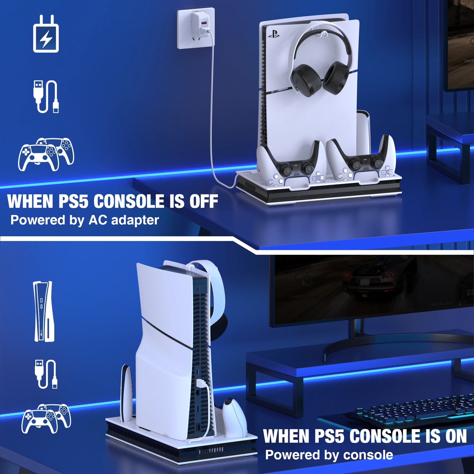 Suporte Vertical BEBONCOOL S5000 para PlayStation 5 Slim: Estabilidade e Estilo para sua Experiência de Jogo - IA De Ofertas