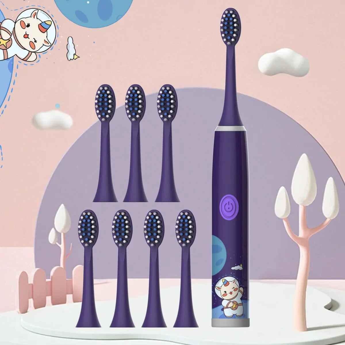 Escova de Dentes Elétrica Infantil Espaço dos Desenhos Animados: Transformando a Higiene Bucal em uma Aventura Divertida - IA De Ofertas