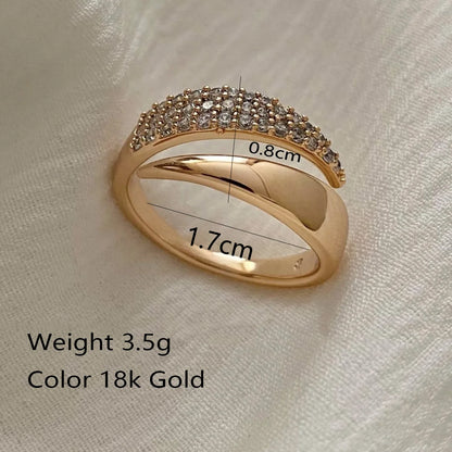 Anéis em Aço Inoxidável Banhado a Ouro 18K - IA De Ofertas