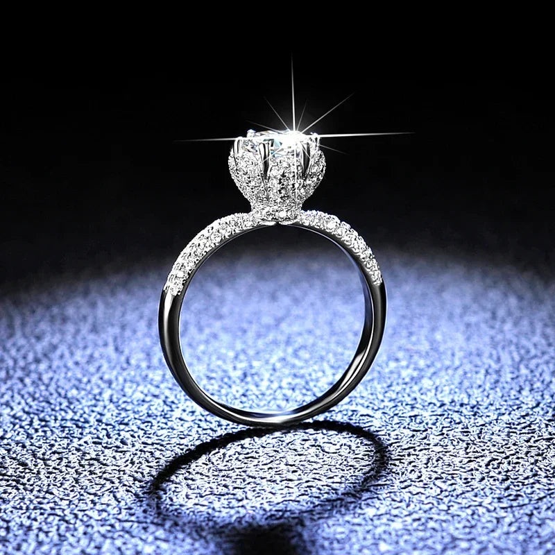 Anéis Luxuosos de Diamante em Ouro Branco 18k - IA De Ofertas
