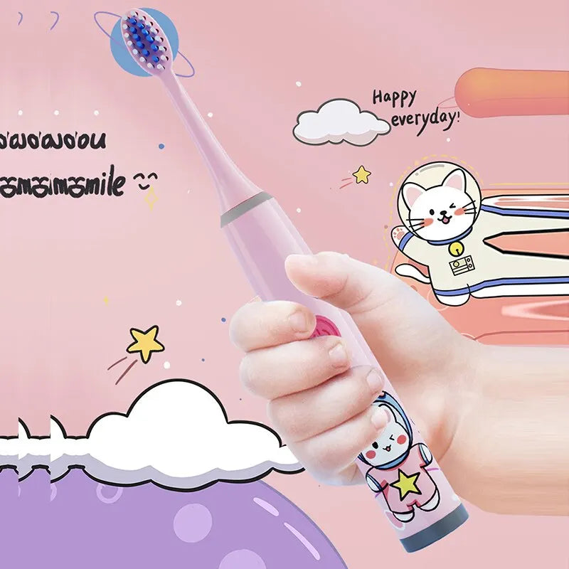 Escova de Dentes Elétrica Infantil Espaço dos Desenhos Animados: Transformando a Higiene Bucal em uma Aventura Divertida - IA De Ofertas